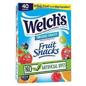 Welch's Fruit Snacks - Mixed Fruit Box - 40 Pack $4.67 w/ S&S