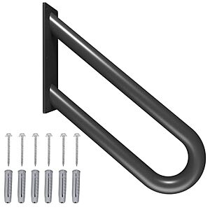 16" Wall Mount U-Shape Stair Handrail Grab Bar for 1-2 Steps (Black) $13.58 + Free Shipping w/ Prime or on $35+