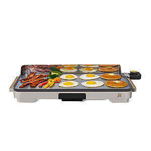 12" x 22" Beautiful XL Electric Griddle w/ Ceramic Nonstick Coating & Removable Drip Tray (Porcini Taupe) $44.97 + Free Shipping