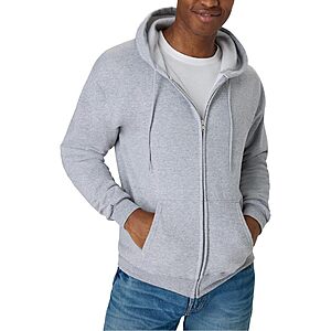 Hanes Men's EcoSmart Fleece Full-Zip Hoodie Sweatshirt (Light Steel) $4.55 + Free Shipping w/ Prime or on orders over $35