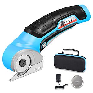 Wild Edge Cordless Electric Scissors with 2 Blades, Rapid Charger & Case $18.59