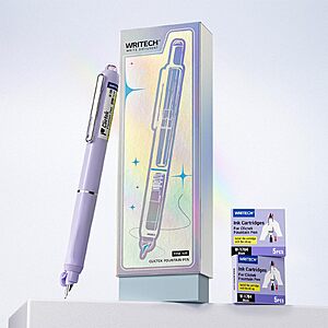 Writech Clictek Retractable Fountain Pen Gift Set w/ Fine Nib & 10 Ink Cartridges $17.54 + Free Shipping w/ Prime or on $35+
