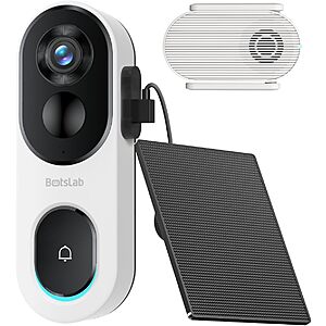 (prime) BOTSLAB Solar Powered Wireless Doorbell Camera $40 + Free S/H