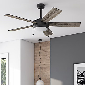 Harbor Breeze  Jalen 52-in Matte Black Ceiling Fan With Light $89.99