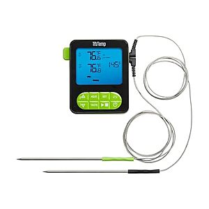 Taylor TruTemp Dual Probe Programmable Digital Meat Thermometer (Green) $14.04 + Free Shipping