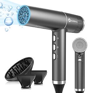 slopehill Hair Dryer with Unique Brushless Motor | Intelligent Fault Diagnosis | Innovative Microfilter | Oxy Active Technology | Led Display (Grey) $34.99