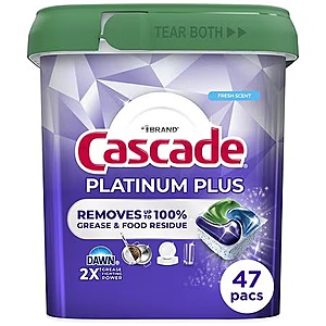 Cascade Platinum Plus Dishwasher Pods Fresh, 47.0 ea $12.74