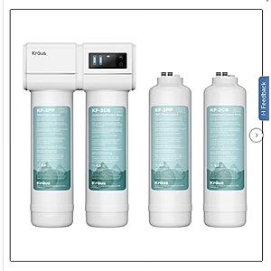 KRAUS 2-stage Water Filtration System with Replacement Filter Cartridges $199.99 Free Shipping Costco.com