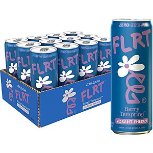 [Prime] Select Accounts: 12-Pack 12-Oz FLRT Energy Drink (Berry Tempting) $14.37 + Free Shipping w/ Prime