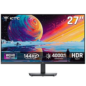 KTC 27" QHD 1440p 144Hz HVA Gaming Monitor (H27T27S) $99.17 + Free Shipping