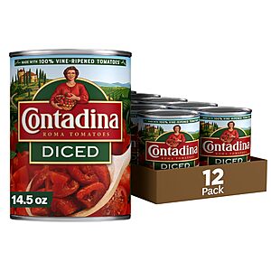 Contadina Diced Tomatoes, 14.5 oz (Pack of 12 Cans)~$8.96 @ Amazon