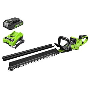 Greenworks 24V 24" Cordless Brushless Hedge Trimmer w/ 2.0Ah Battery & Charger $119.99 + Free Shipping