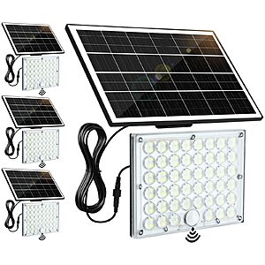 4-Pack Aialun 3600mAh Solar 184 LEDs Motion Lights w/ 16.4' Cord $22.16 + Free Shipping w/ Prime or on $35+