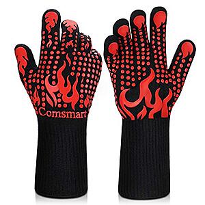 1-Pair Comsmart 1472°F Heat Resistant Silicone Long BBQ Gloves (Red) $7.99 + Free Shipping