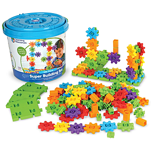 Learning Resources Gears! Gears! Gears! Super Building Toy Set, STEM Toys, Construction Toys, Gears for Kids, 150 Pieces, Ages 3+, Blue $27.25