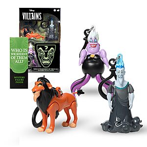 Disney Villains Chibi in Motion 4-Pack Bag Charms with Mystery Figure $8.79