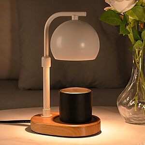 Cawalap Dimmable Candle Warmer Lamp w/ Timer & 2 Bulbs (White) $10.49 + Free Shipping w/ Prime or on $35+