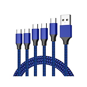 Woot! App: $10.99 | TC 5PK Braided USB A to USB C | 3FT, 6FT, 10FT at Woot!