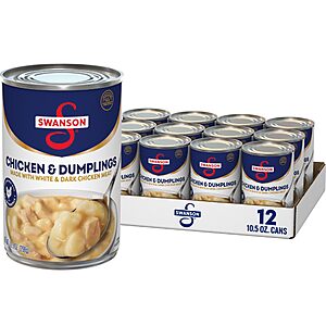 Swanson Canned Chicken and Dumplings With White and Dark Chicken Meat, 10.5 OZ Can (Case of 12) $11.18