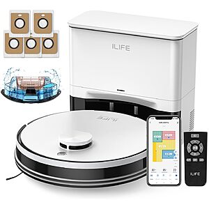 ILIFE A30 Pro Robot Vacuum and Mop,10000Pa Max Suction | 60 Days Self Emptying, LiDAR Navigation, 150 Min Max, App, Remote & Voice Control $140 + Free Shipping $140.38