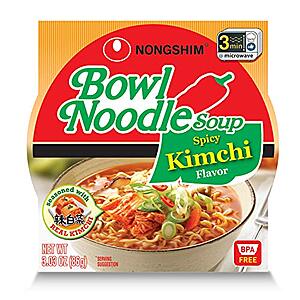 3.03-Ounce Nongshim Kimchi Instant Ramen Noodle Bowl $0.99 + Free Shipping w/ Prime or on $35+