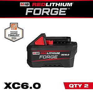 M18 18V Lithium-Ion REDLITHIUM FORGE 6.0 Ah Battery Pack (2-Pack)