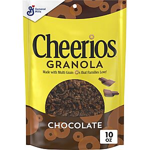 $2.78 S&S AMAZON Cheerios Chocolate Granola, 10 oz | Chocolatey Multigrain Os & Granola Clusters, 5g Fiber, 9 Vitamins & Minerals