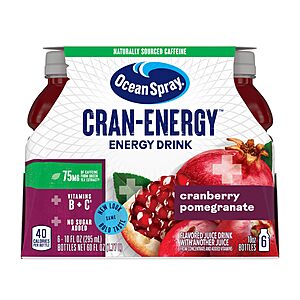 Ocean Spray® Cran-Energy™ Cranberry Pomegranate Juice Drinks, 10 Fl Oz Bottles, 6 Count~$4.72 With S&S @ Amazon