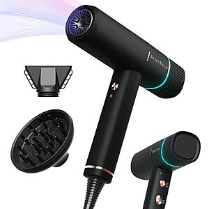 Hair Dryer with Diffuser Blow Dryer, 150000 RPM Professional High-Speed Ionic BlowDry $35.99