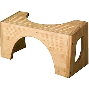 $29.99* | 7" & 9" Adjustable Squatty Potty The Original Bamboo Toilet Flip Stool at Amazon