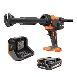 Ridgid 18V Cordless 10 oz. Caulk Gun and Adhesive Gun Kit with (1) 2.0 Ah Battery and Charger $74.5