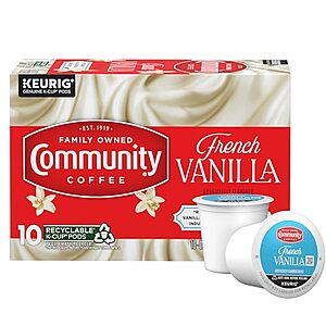 [NEW, SnS] $5.54 | 10-Pack Community Coffee French Vanilla Flavored, Medium Roast, Keurig K-Cup Coffee Pods at Amazon