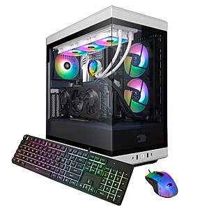 iBUYPOWER Y40 Gaming PC Desktop: Ryzen 9 9900X, RX 9070XT, 32GB DDR5, 1TB NVMe SSD $1799