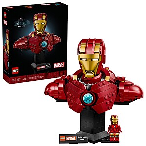 436-Pc LEGO Marvel Iron Man MK4 Bust Building Kit (76327) $37 + Free Shipping
