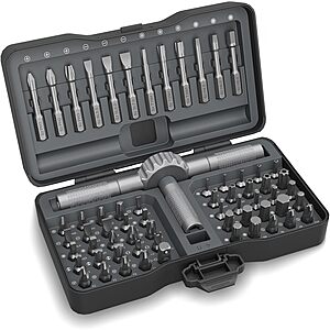 STREBITO 67-in-1 T-Handle Ratcheting Screwdriver Set w/ 72-Tooth Ratchet & 50 N·m Torque $11.24 + Free Shipping w/ Prime or on $35