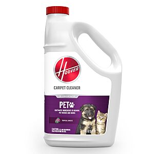 [S&S]128 Oz. Hoover Pet Carpet Cleaner Solution, Tropical Breeze Scent $20.89 + Free S&H w/ Prime or $35+