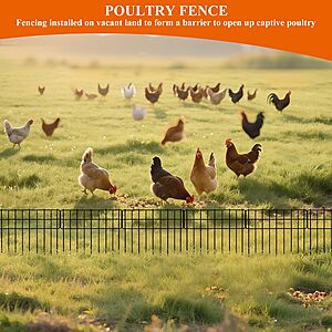 Promitop Square Garden Fence 6 Pack, 12” H, Rustproof No Dig Animal Barrier $10.99