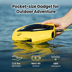 Chasing Dory Underwater Drone - Palm-Sized 1080p Full HD Underwater Drone with Camera for Real Time Viewing, APP Remote Control Purple (Yellow) $439
