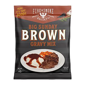 Fire & Smoke Society Big Gobbler Brown Gravy Mix | Brown Gravy Packets | 1. oz (12-Pack) Beef Gravy, Turkey Gravy for $15