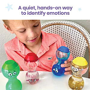 $12.79 get $4 walmart cash: hand2mind Express Your Feelings Sensory Bottles, ages 3+ Social Emotional Fidget Toys for Kids (4 Pieces)