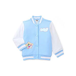 Character Toddler Varsity Jacket with Lining, Sizes 12M- 5T (Bluey, Hello Kitty, Toy Story, Hot Wheels) $9.99