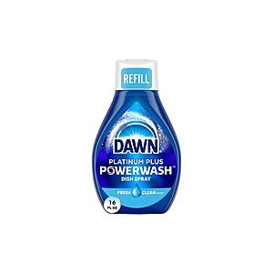 Dawn Platinum Powerwash Dish Spray, Dish Soap Refill - Fresh - 16oz $1.99