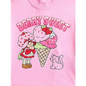 Baby Girls Short Sleeve Graphic Tee and Matching Bike Shorts Set, 2-Piece: Strawberry Shortcake Minnie Mouse Toy Story Hello Kitty $5