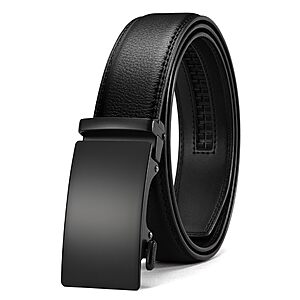 CHAOREN Mens Leather Ratchet Belt - 1 3/8" for Dress Pants