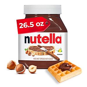 26.5-Oz Nutella Hazelnut Spread $5.52 w/ S&S + Free Shipping w/ Prime or on $35+