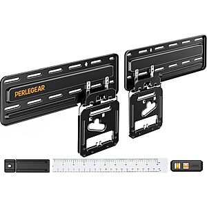 Perlegear Ultra Slim TV Wall Mount 0.3” Low Profile Compatible w/ 43”- 86” Flat TV Holds up to 99 lbs for $22