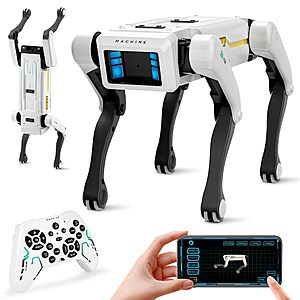 Dingdongwu Smart Robot Dog - Interactive STEM Pet with Voice Control, 30+ Actions & APP Programming, Durable Design for Kids Age 6+ (Compatible with iOS/Android) $28.89