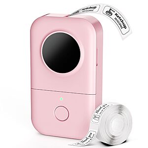 Phomemo Label Maker, Bluetooth Mini Portable Label Printer for Home School $17.99