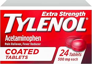 24-Count Tylenol Extra Strength 500mg Pain Reliever & Fever Reducer Coated Tablets $2.31 w/ S&S + Free Shipping w/ Prime or on $35+