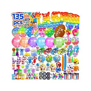 Woot - 135pcs Party Favors for Kids 3-5 4-8-12, Fidget Toys Easter Eggs Fillers Birthday Gift Treasure Box Toy Prizes for Children - $8.99